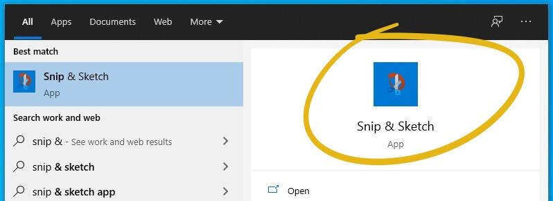 Windows 11 snip & sketch tool